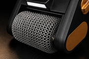 Close-up of FireClean Pro stainless steel bristle-free cleaning roller